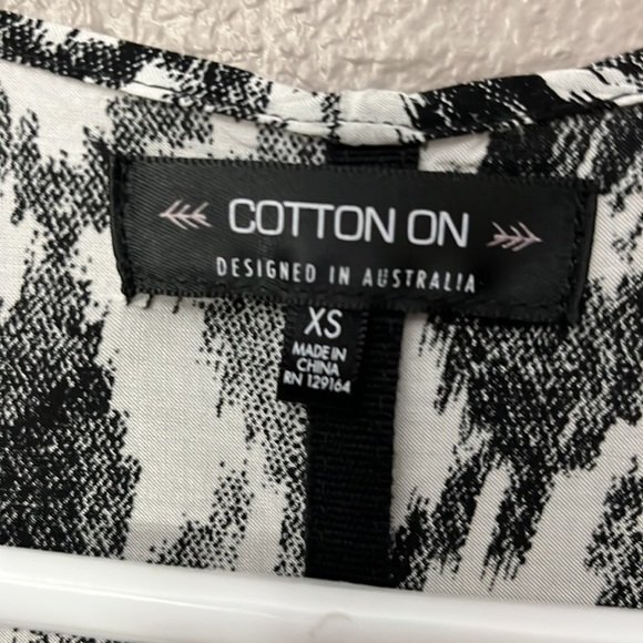 Cotton On Black White Oversized Kimono Top Small Beach Pool coverup - Picture 7 of 13